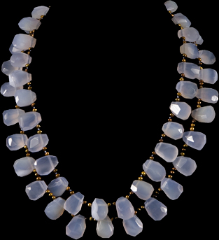 CHALCEDONY & PEARL NECKLACE