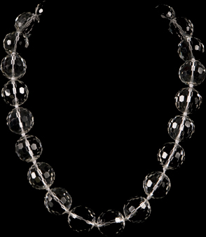 FACETED ROCK CRYSTAL STONE NECKLACE