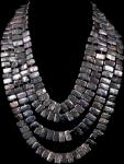 GREY / SILVER RECTANGULAR SHAPED NECKLACE