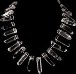 ROCK CRYSTAL/ONYX ICICLE NECKLACE