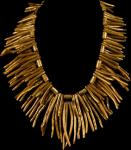 GOLD SPIKED CORAL NECKLACE